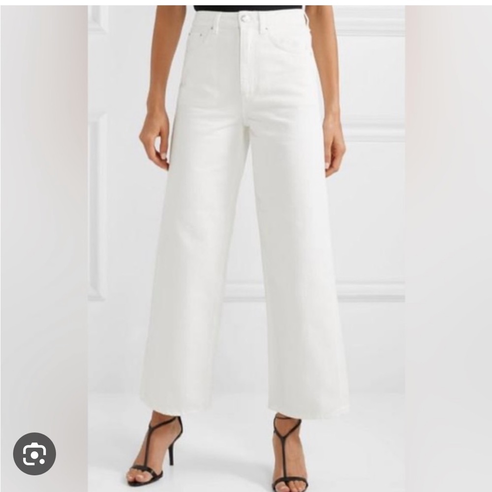 TOTEME white wide leg jeans